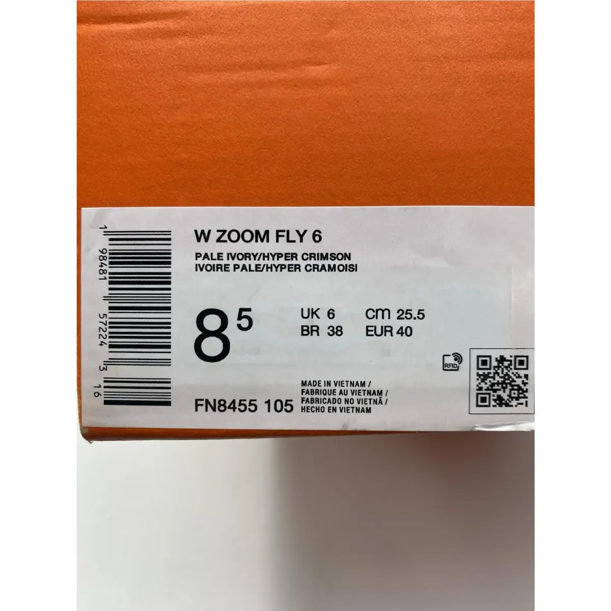 Nike shoes - Nike Zoom Fly - Zoom Fly - FN8455 105 - Pale Ivory/Hyper Crimson 6