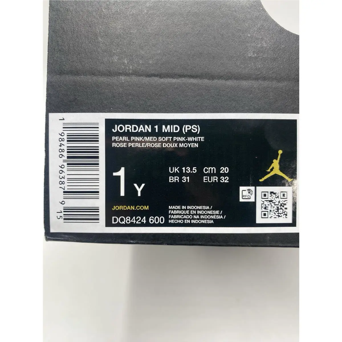 Nike shoes - Jordan 1 Mid - Mid - DQ8424 600 - Pearl Pink/Med Soft Pink-White (UPC: 198486963879) 6