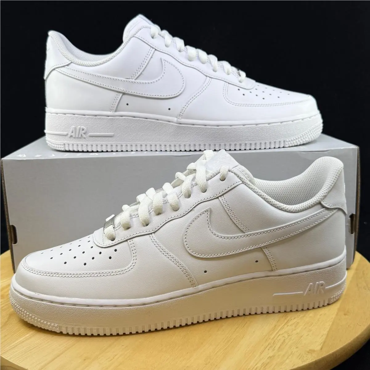 Nike Air Force 1 Low White `07 White Sports Sneaker Mens Size 8 CW2288-111