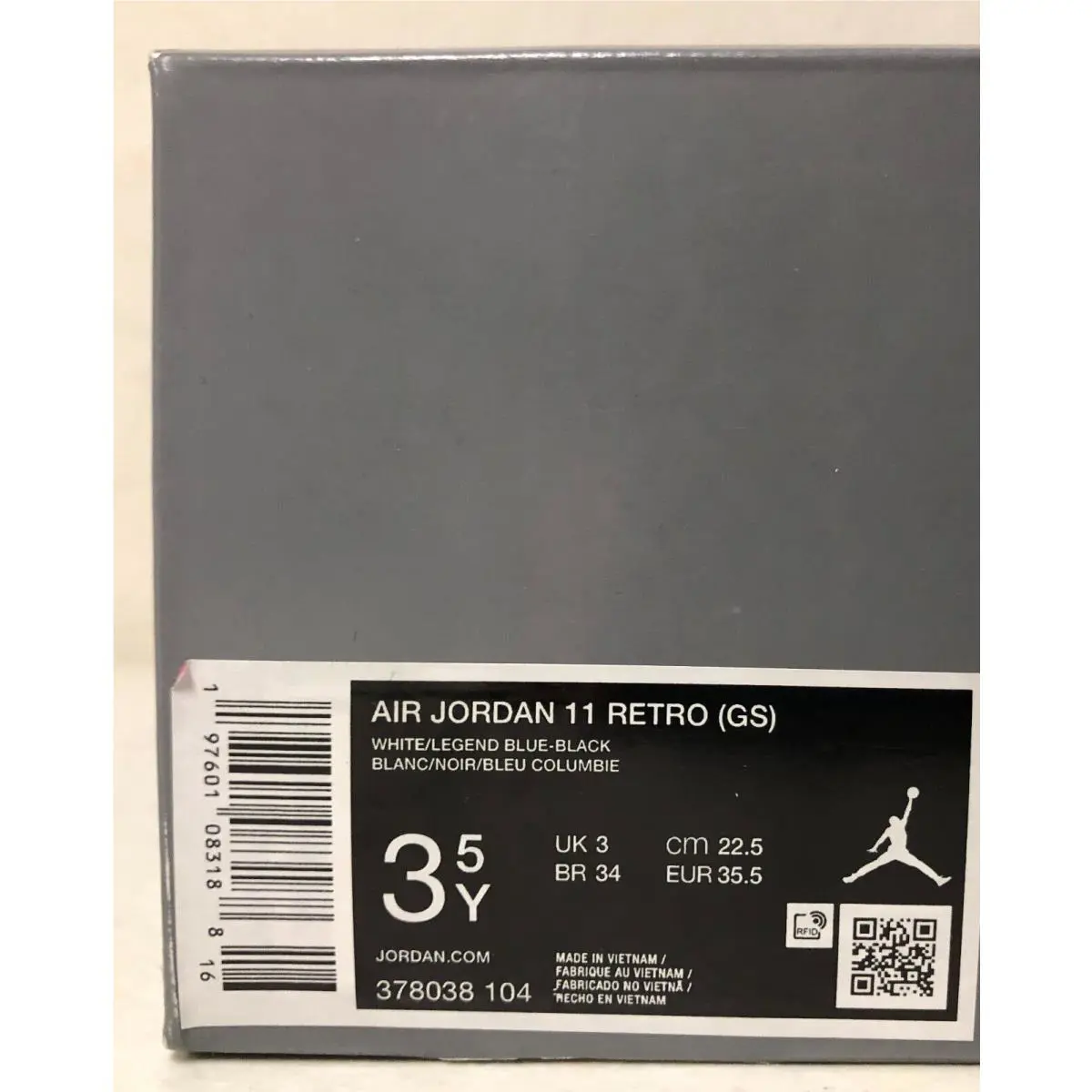 Nike shoes - Air Jordan 11 - Air - White/Legend Blue-Black (UPC: 197601083188) 6