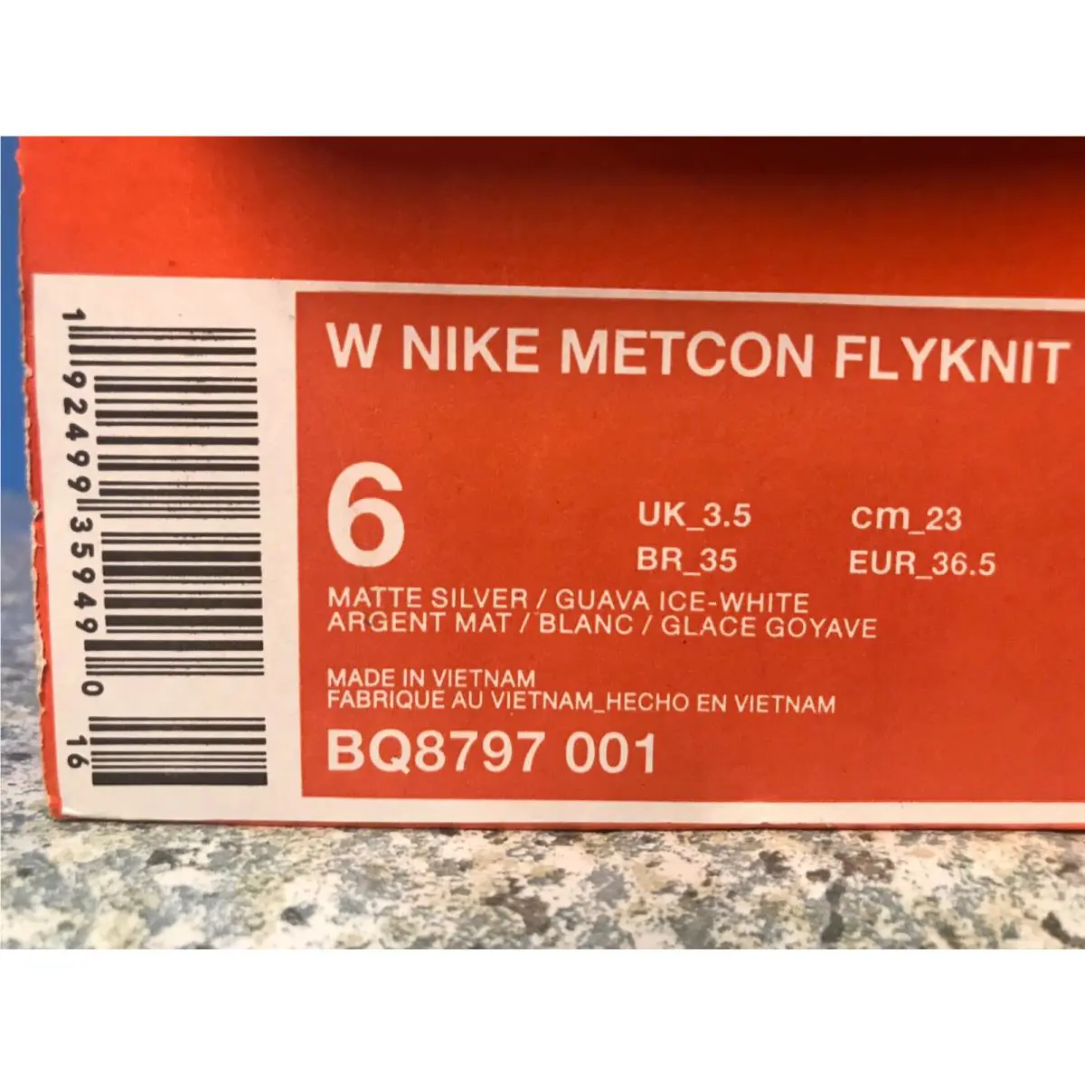 Nike shoes - Nike Metcon Flyknit 3 - Metcon Flyknit - BQ8797-001 - Matte Silver/Guava Ice-White 5
