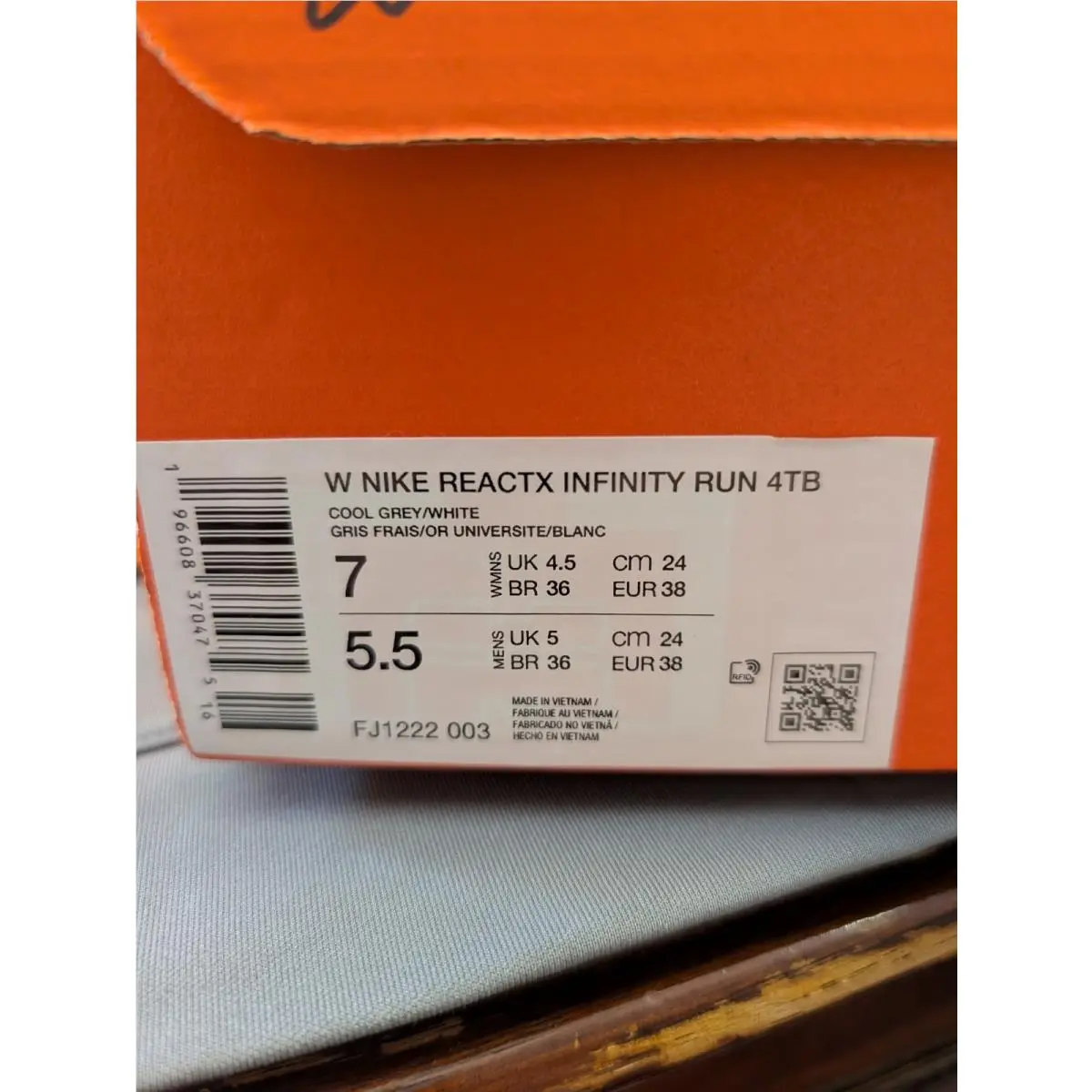 Nike shoes - Nike ReactX Infinity Run - ReactX Infinity Run - FJ1222-003 - Gray 5