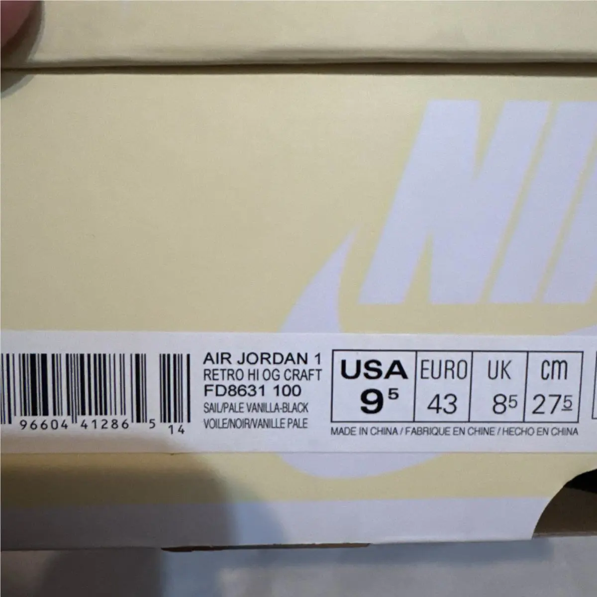 Nike shoes - Nike Air Jordan 1 Retro Hi OG Craft - Ivory 14