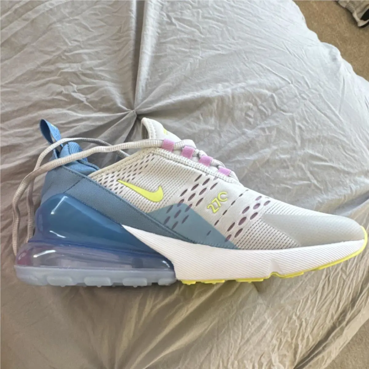 Nike shoes - Air Max 270 - Air Max - 34401-043 - White, Blue, Yellow, Purple 0