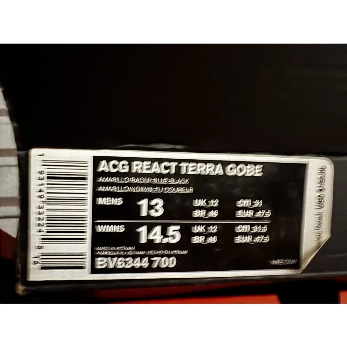 Nike shoes - Nike React Terra Gobe - React Terra Gobe - BV6344-700 - Yellow, Manufacturer: Amarillo/Black 4