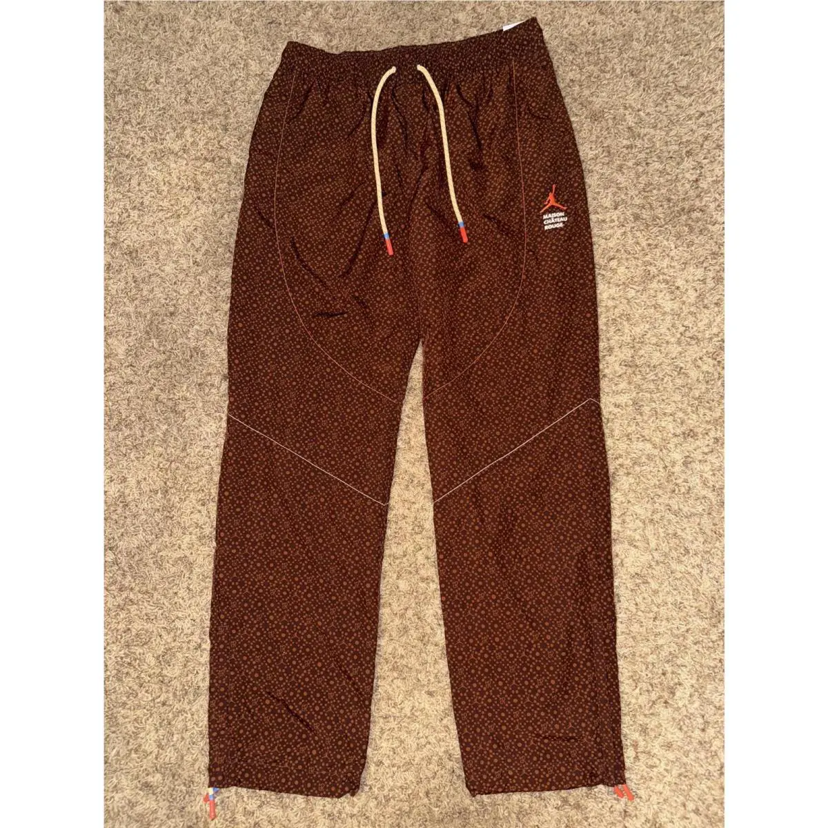 Nike Air Jordan Men’s Masion Chateau Rouge Brown Woven Pants