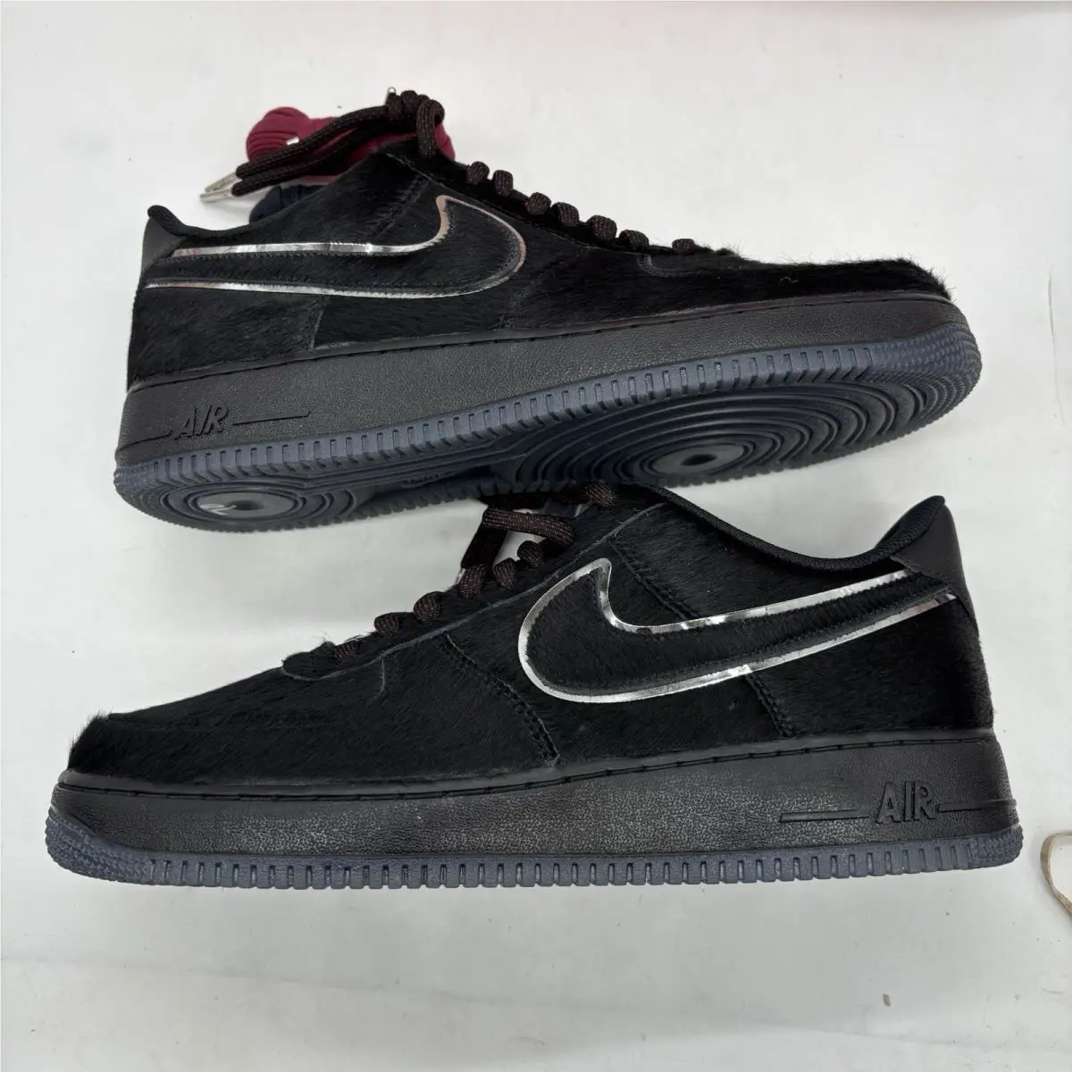Nike shoes - Nike Air Force 1 - Air Force - HQ7026-001 - Black, Manufacturer: Black/Team Maroon/Metallic Silver 3