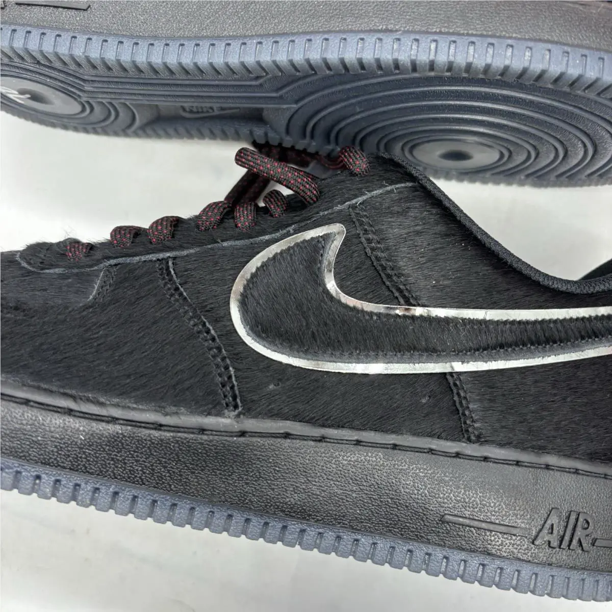 Nike shoes - Nike Air Force 1 - Air Force - HQ7026-001 - Black, Manufacturer: Black/Team Maroon/Metallic Silver 5