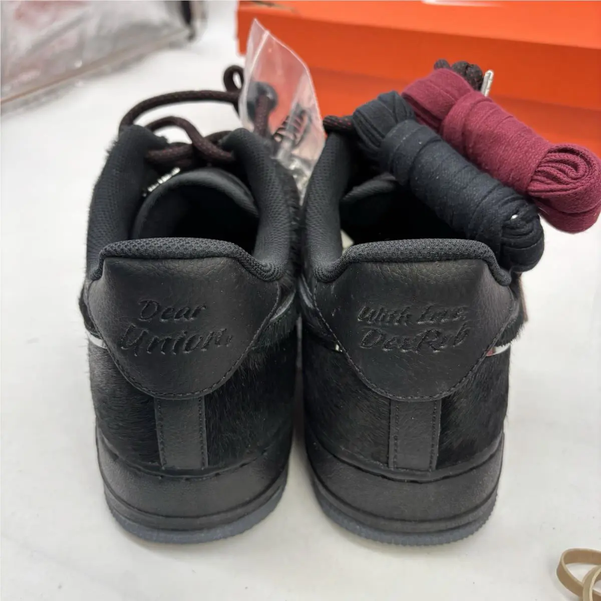 Nike shoes - Nike Air Force 1 - Air Force - HQ7026-001 - Black, Manufacturer: Black/Team Maroon/Metallic Silver 10