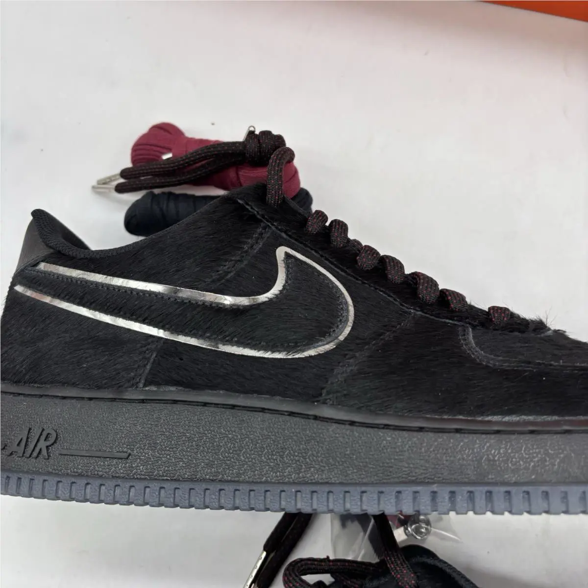 Nike shoes - Nike Air Force 1 - Air Force - HQ7026-001 - Black, Manufacturer: Black/Team Maroon/Metallic Silver 4