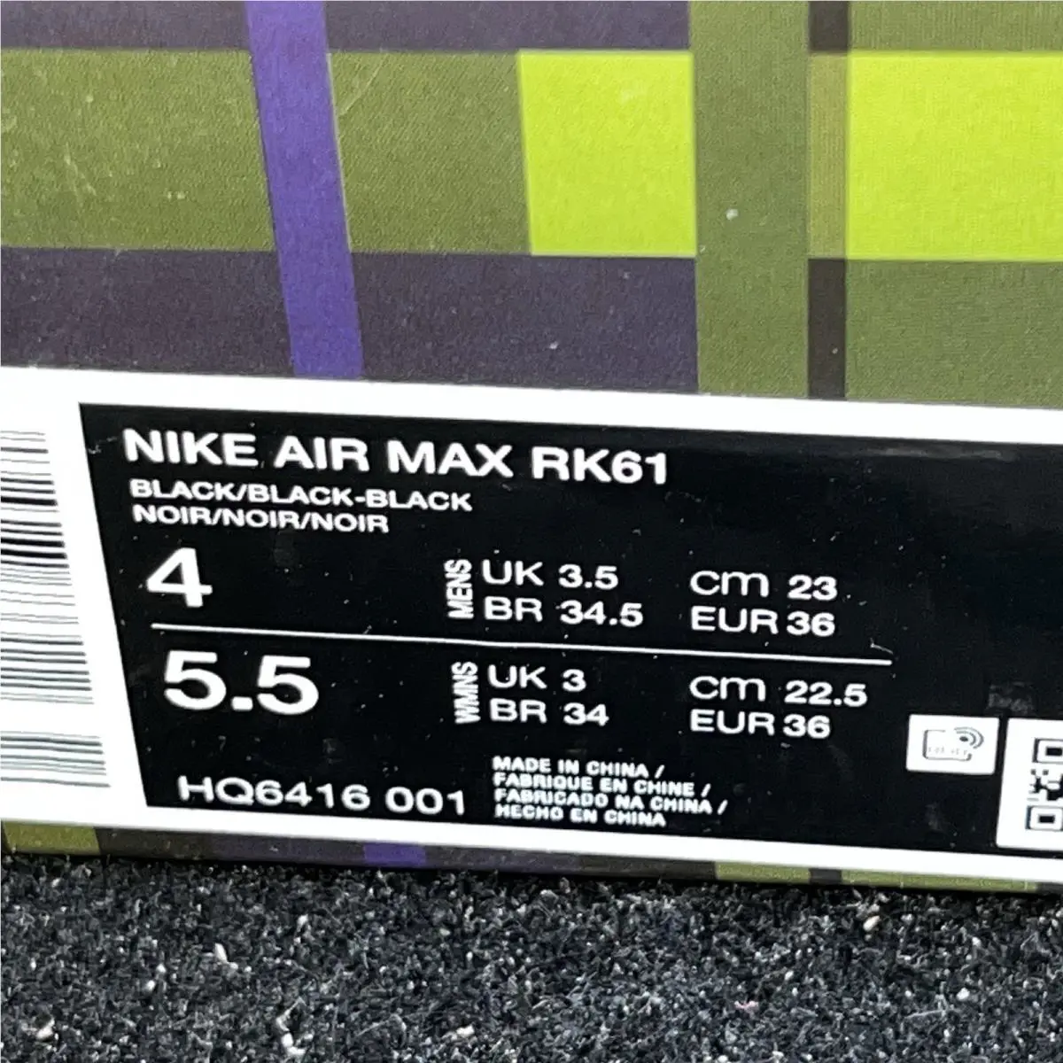 Nike shoes - Nike Air Max RK61 - Air Max - HQ6416-001 - Black, Manufacturer: Black/Black/Black 8
