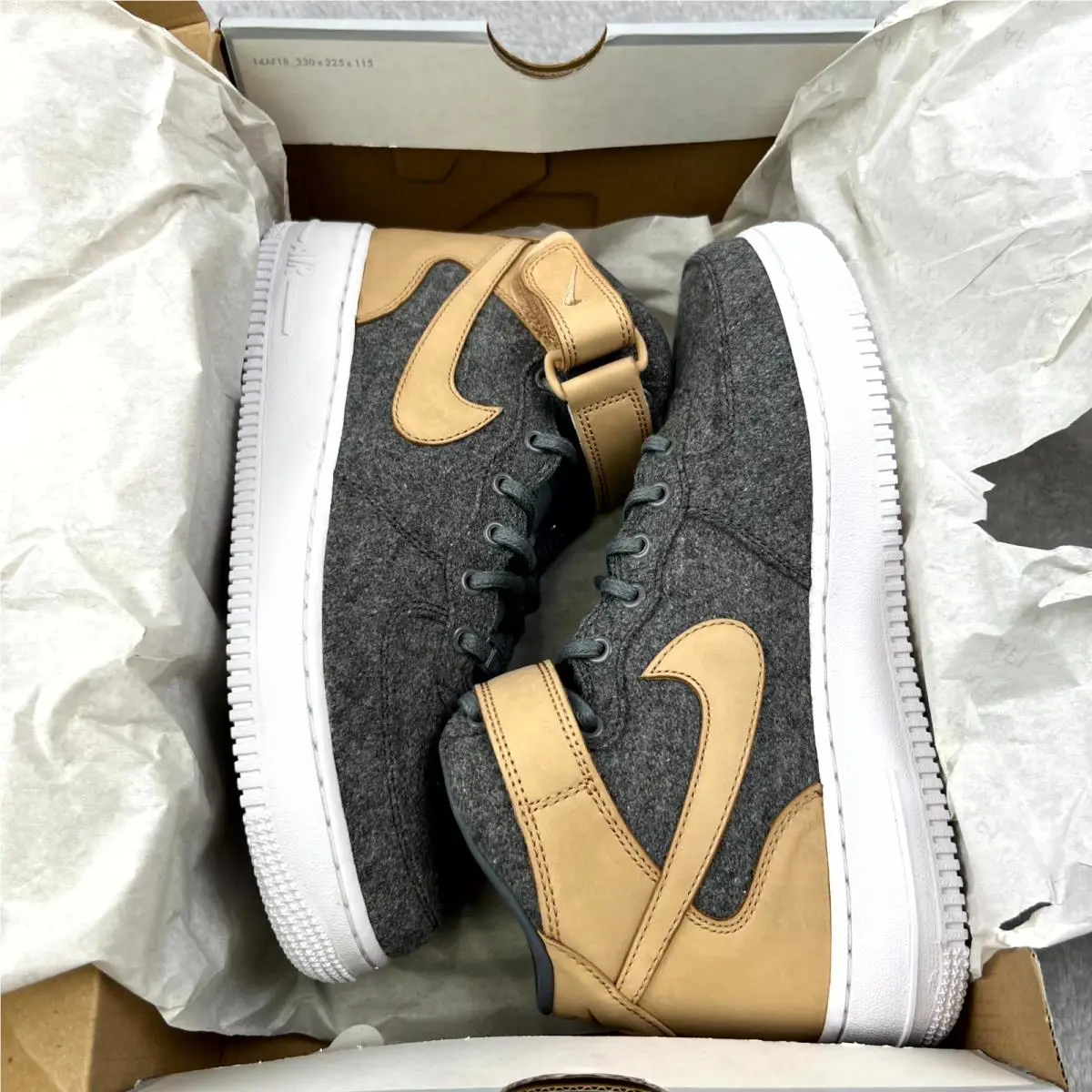 Nike shoes - Nike Air Force 1 07 Mid 857666-100 - 857666-100 - Gray 0