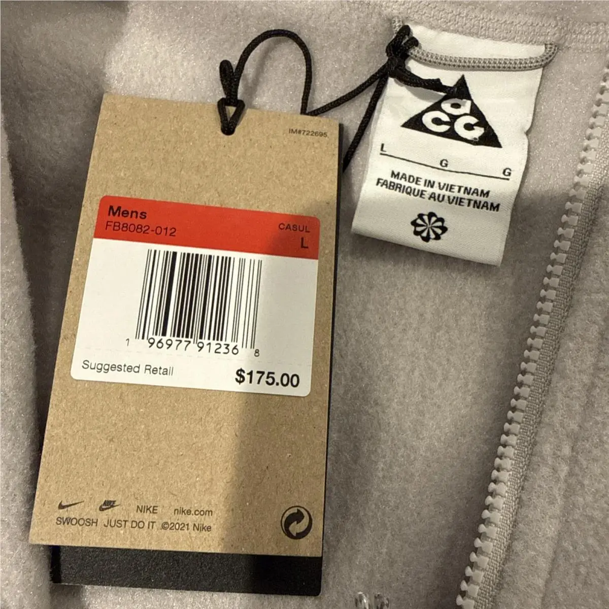 Nike clothing - FB8082-012 - FB8082-012 - Iron Ore (light Gray) (UPC: 0196977912368) 6