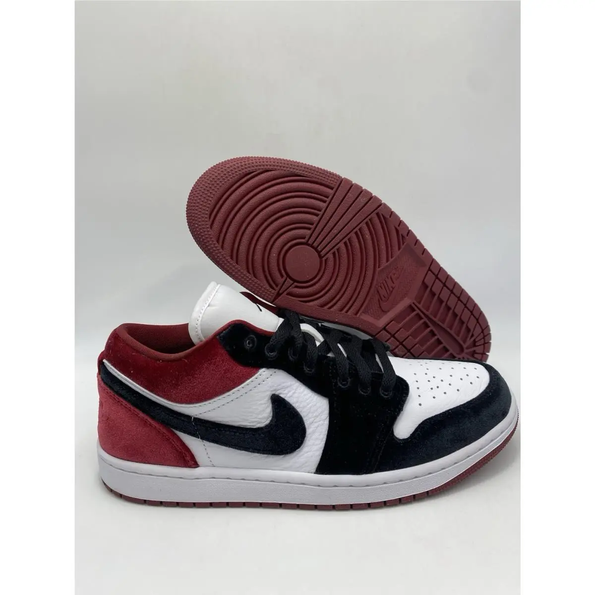 Nike Wmns Air Jordan 1 Low SE Black White Team Red FZ3242 001 Women`s Sz 11.5
