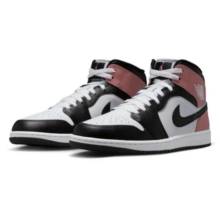 Men’s Nike Airjordan 1 Mid White/black/rust Sneakers DQ8426-100 Size 11