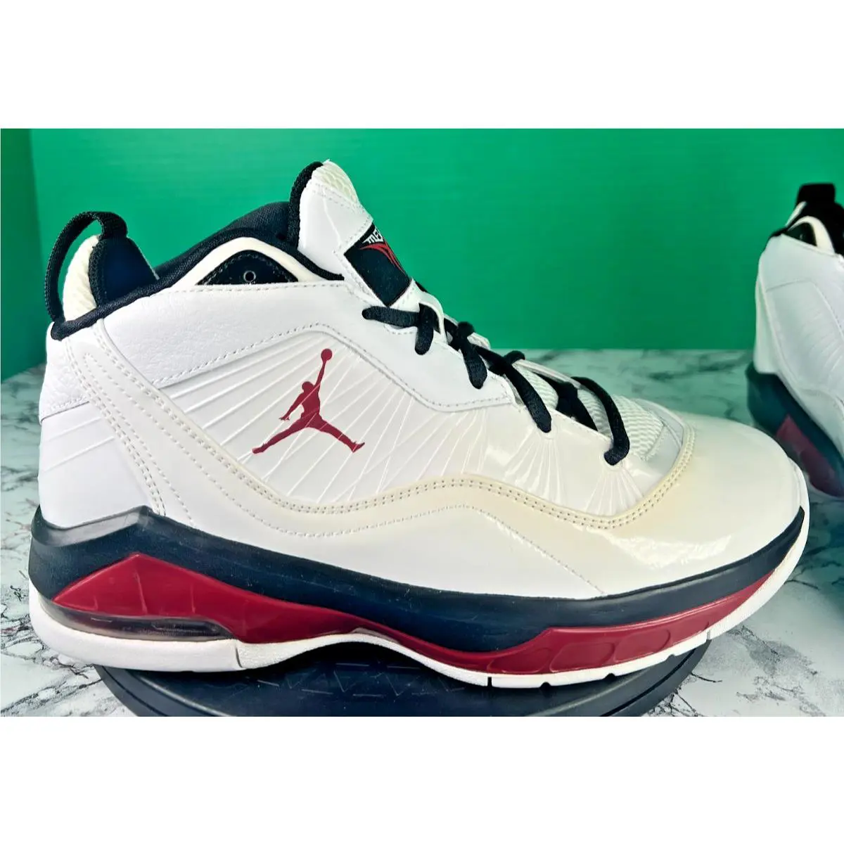 Nike shoes - Jordan Melo M8 - Melo - 469787-101 - White / Varsity Red / Black (UPC: 00883419802751) 8