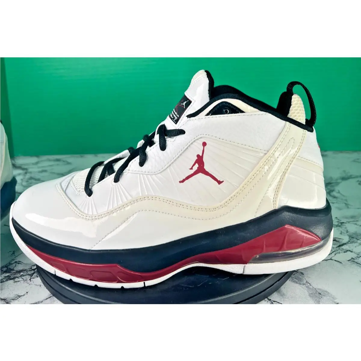 Nike shoes - Jordan Melo M8 - Melo - 469787-101 - White / Varsity Red / Black (UPC: 00883419802751) 12