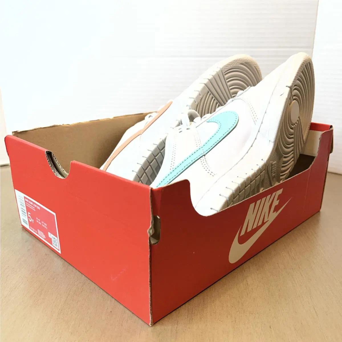 Nike shoes - Nike Dunk Low GS - Dunk Low - CW1590 101 - White/Crimson Bliss (UPC: 0194957395057) 12