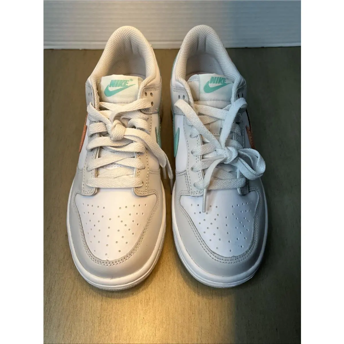 Nike shoes - Nike Dunk Low GS - Dunk Low - CW1590 101 - White/Crimson Bliss (UPC: 0194957395057) 3