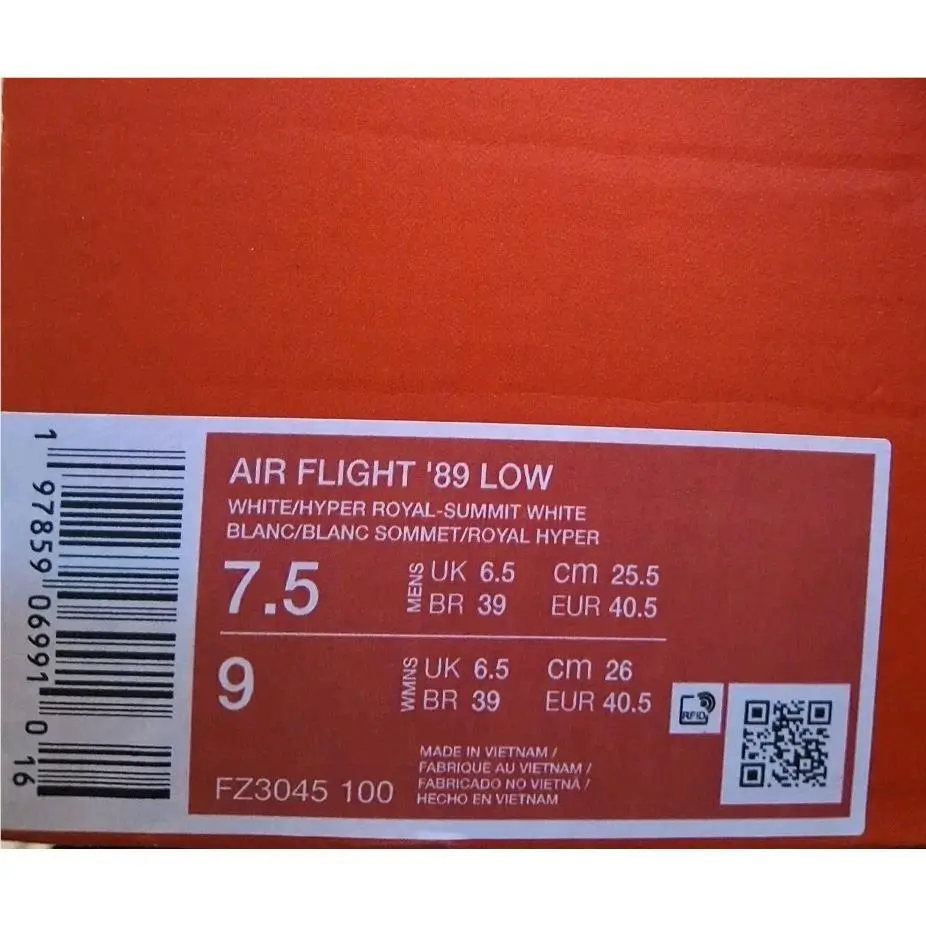 Nike shoes - Nike Air Flight 89 - Air Flight - FZ3045-100 - White/Hyper Royal/Summit White 7