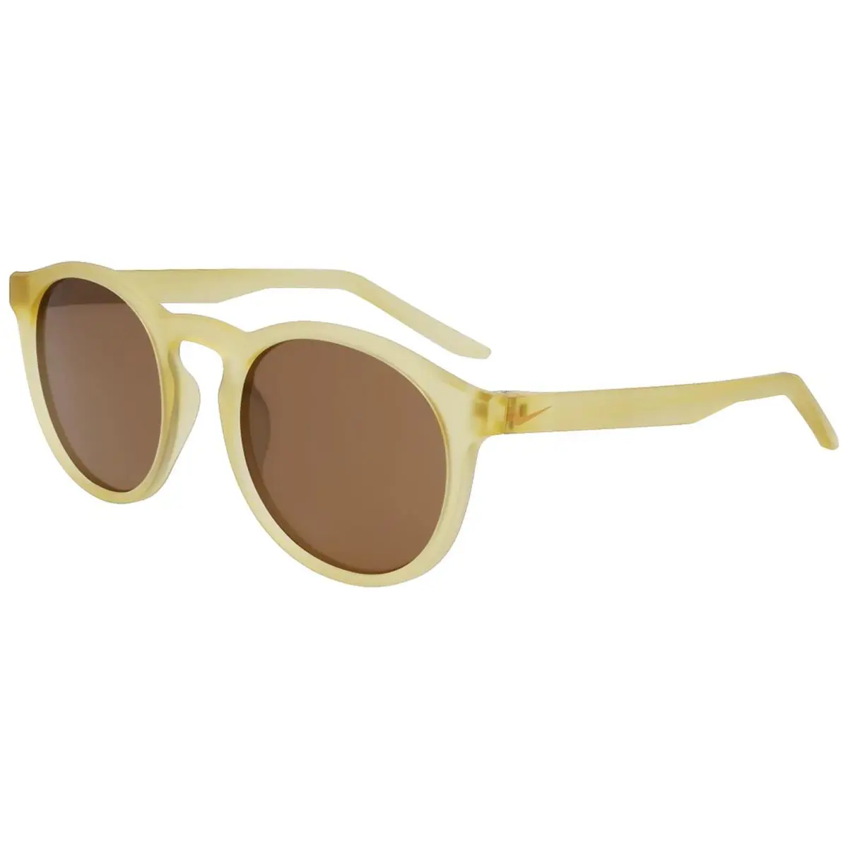 Nike Swerve Polarized Round Matte Gold Sunglasses - NKFD1850-783 - Frame: Matte Team Gold, Lens: Brown