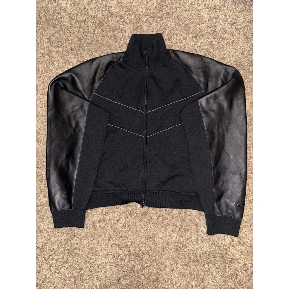 Nike Women’s Esc Every Stitch Considered Knit Windrunner Leather Jacket Sample