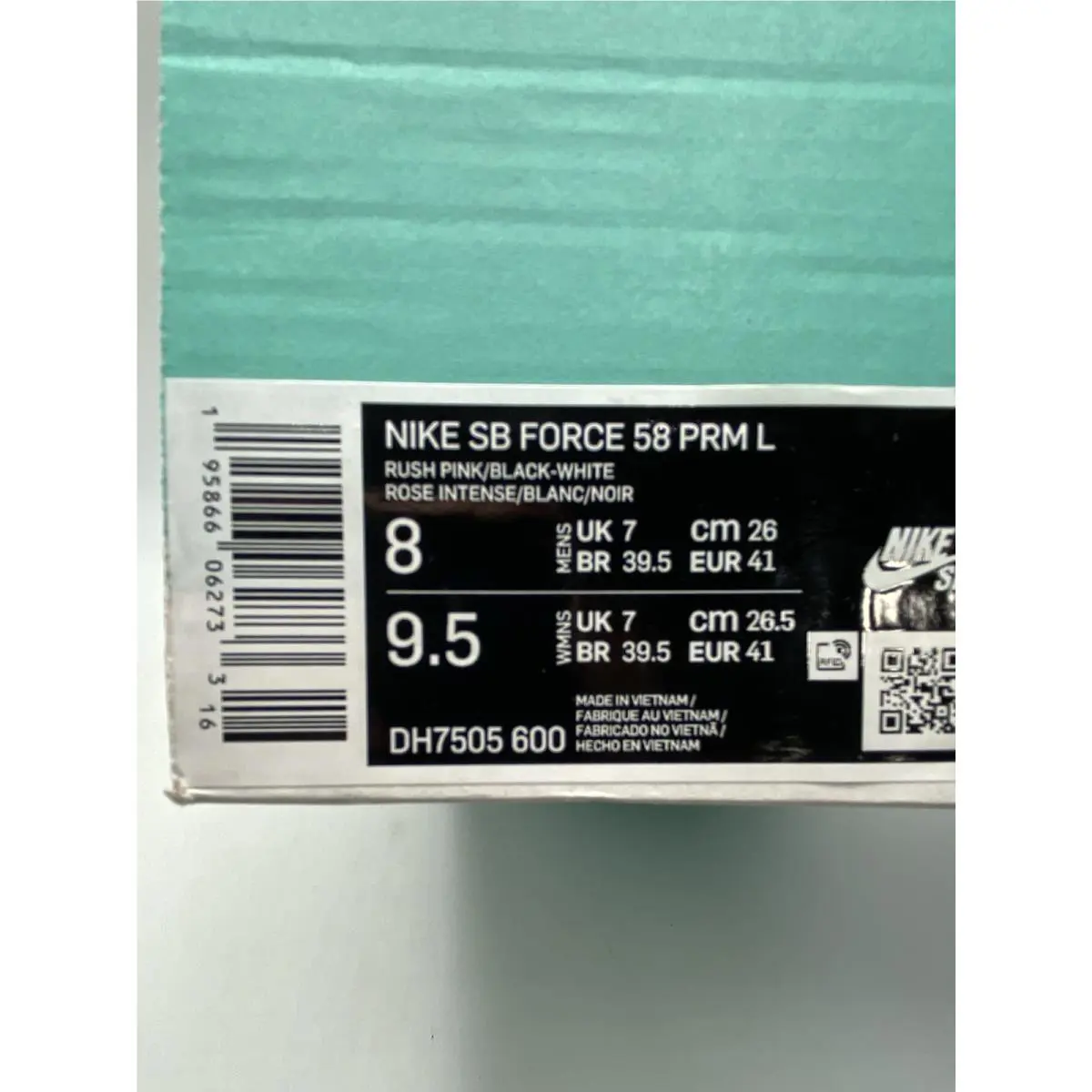 Nike shoes - Nike SB Force 58 - Force - DH7505-600 - Rush Pink/Black-White (UPC: 195866062733) 8