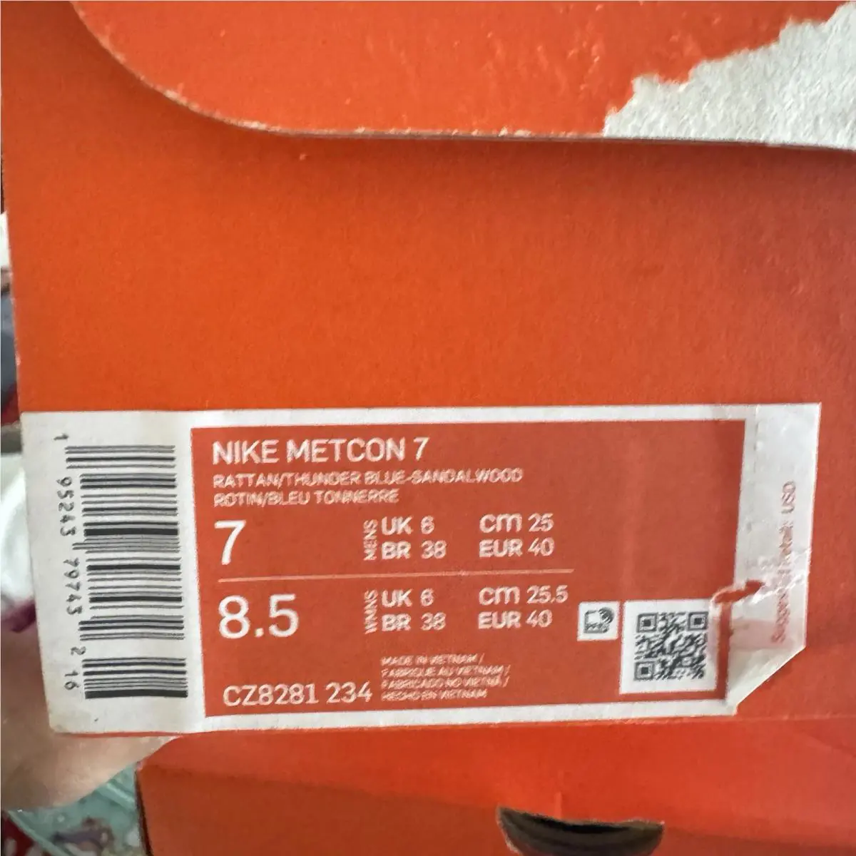 Nike shoes - Nike Metcon 7 - Metcon - CZ8281-234 - Brown, Manufacturer: Rattan/Sandalwood/Sail/Thunder Blue 7