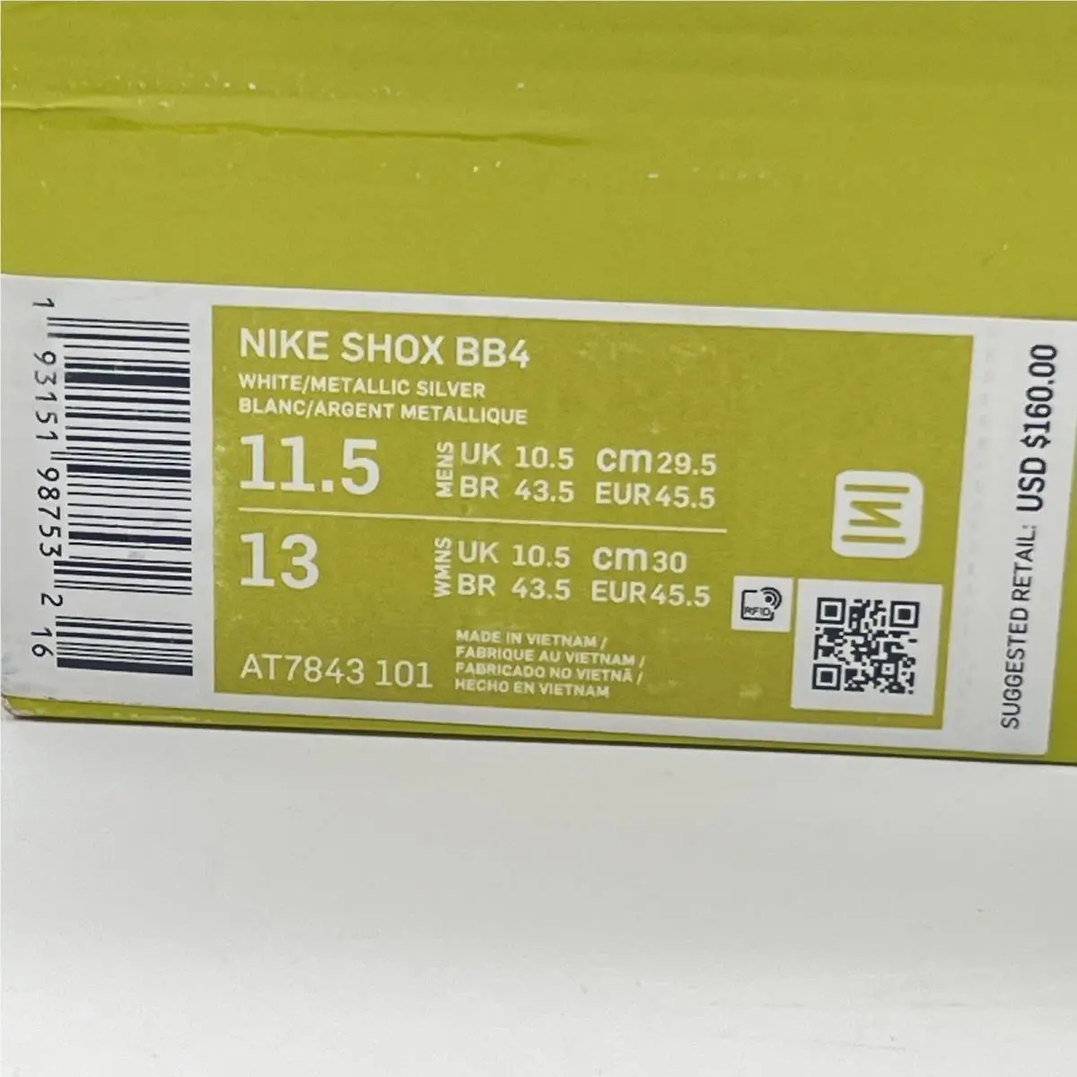 Nike shoes - Nike Shox BB4 - Shox - AT7843-101 - White (UPC: 193151987471) 12