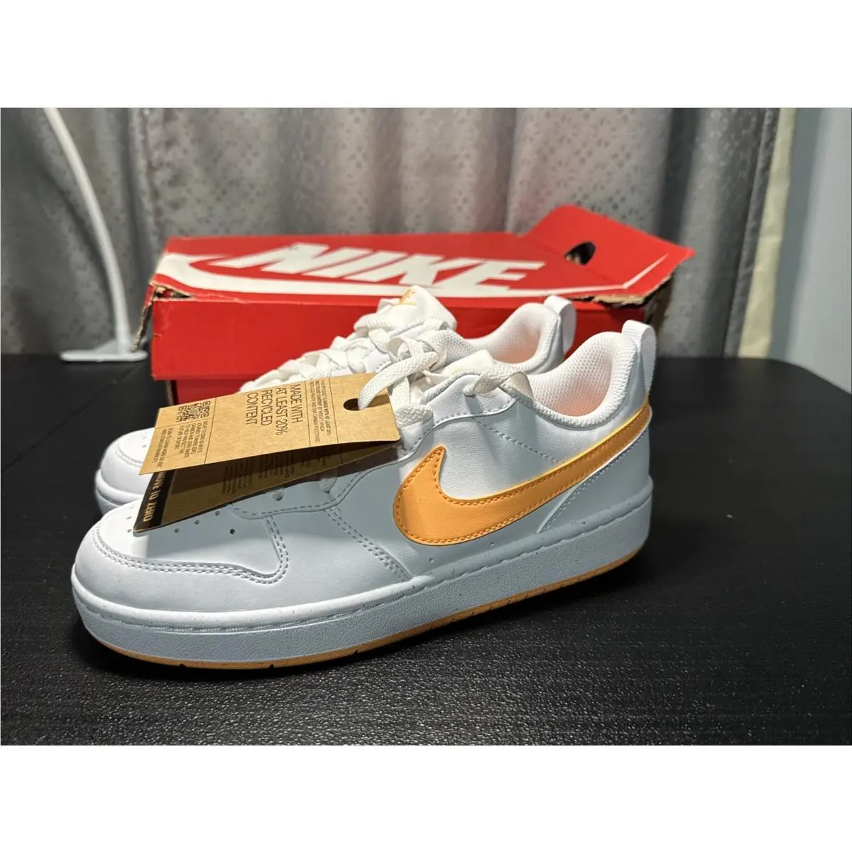 Court Borough Low Recraft GS `white Peach Cream` DV5456-119 Size 5.5Y by Nike