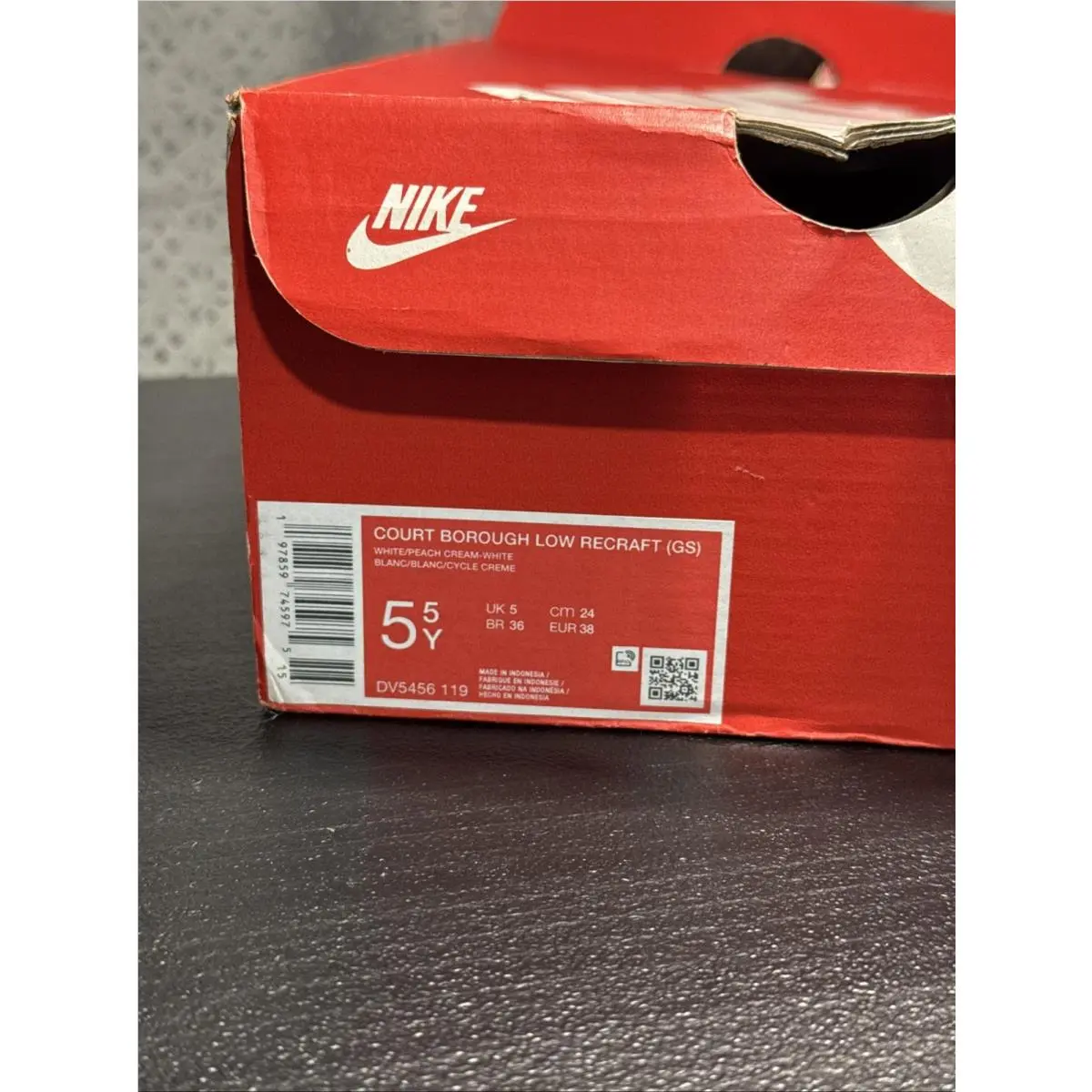 Nike shoes - Nike Court Borough Low Recraft - DV5456-119 - White/White/Peach Cream 5