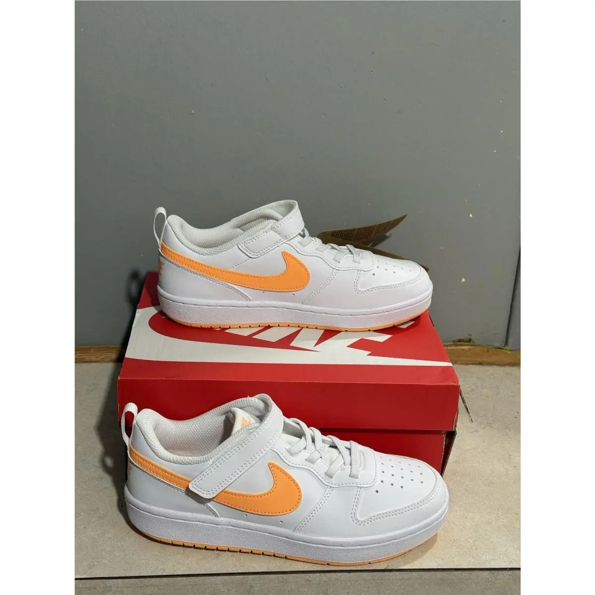 Nike shoes - Nike Court Borough Low Recraft - DV5456-119 - White/White/Peach Cream 11