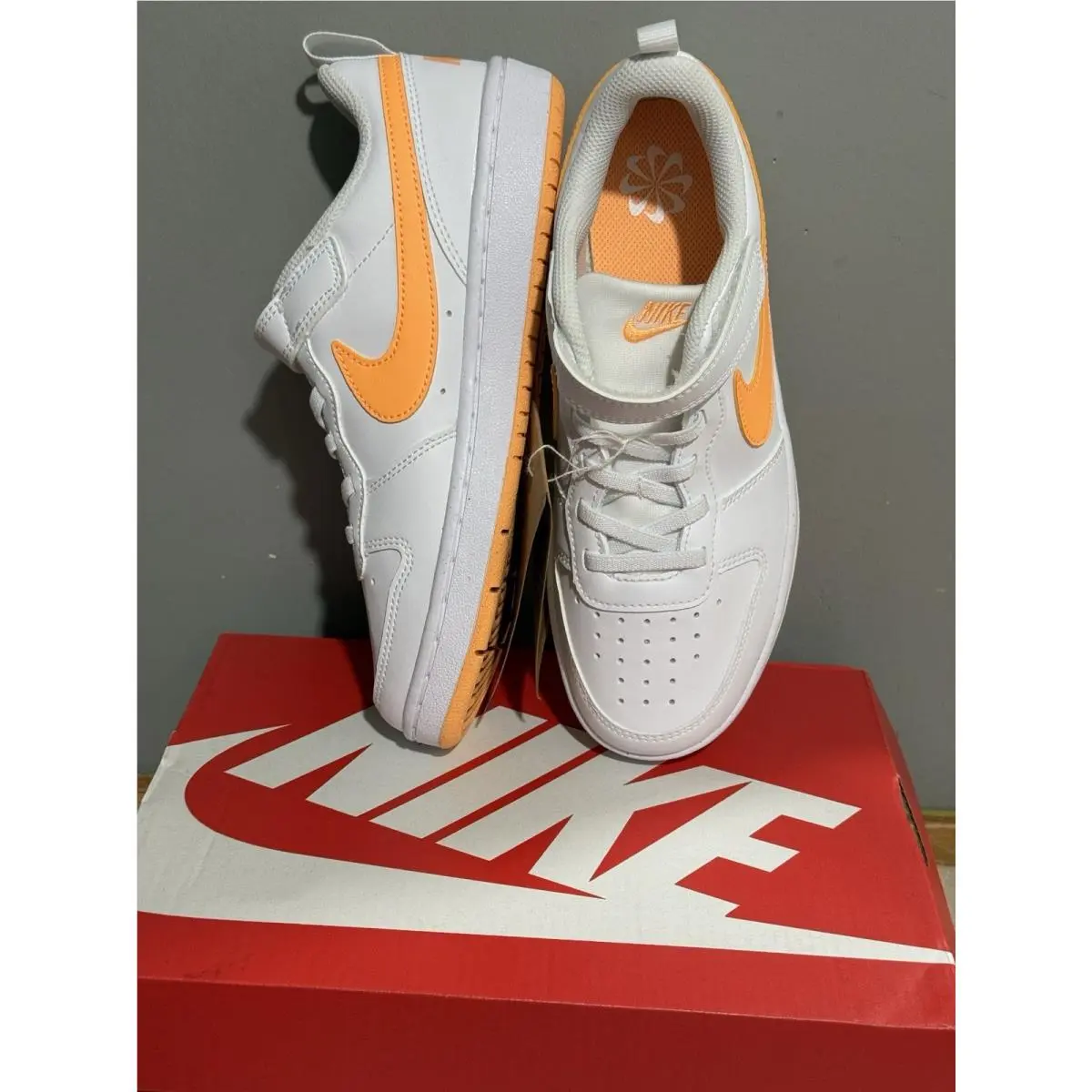 Nike shoes - Nike Court Borough Low Recraft - DV5456-119 - White/White/Peach Cream 12