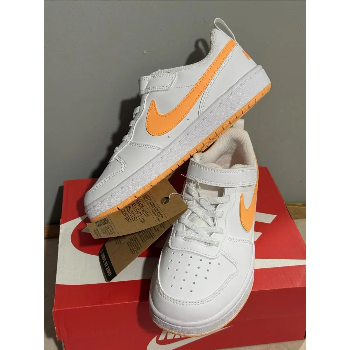 Nike shoes - Nike Court Borough Low Recraft - DV5456-119 - White/White/Peach Cream 0