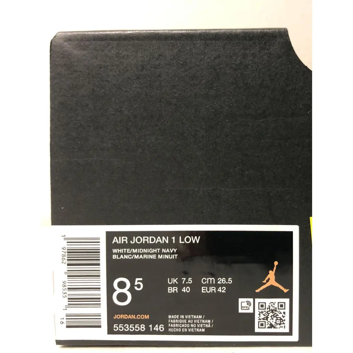 Nike shoes - Air Jordan 1 Low - Air Low - 553558-410 - White/Midnight Navy (UPC: 197862985351) 6