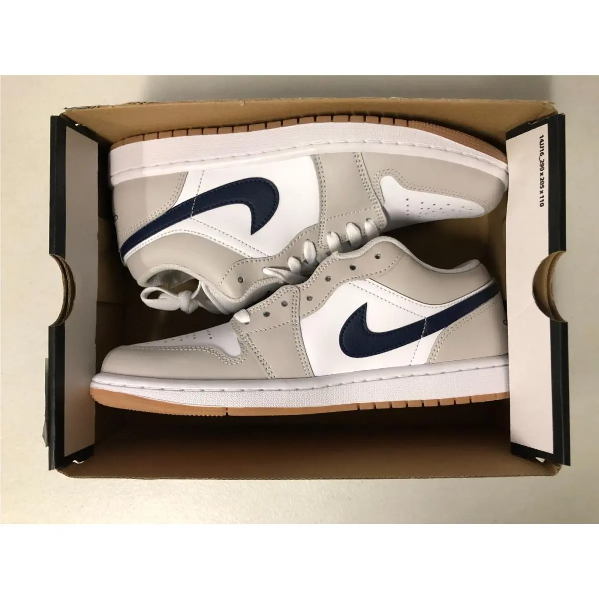 Nike shoes - Air Jordan 1 Low - Air Low - 553558-410 - White/Midnight Navy (UPC: 197862976649) 5