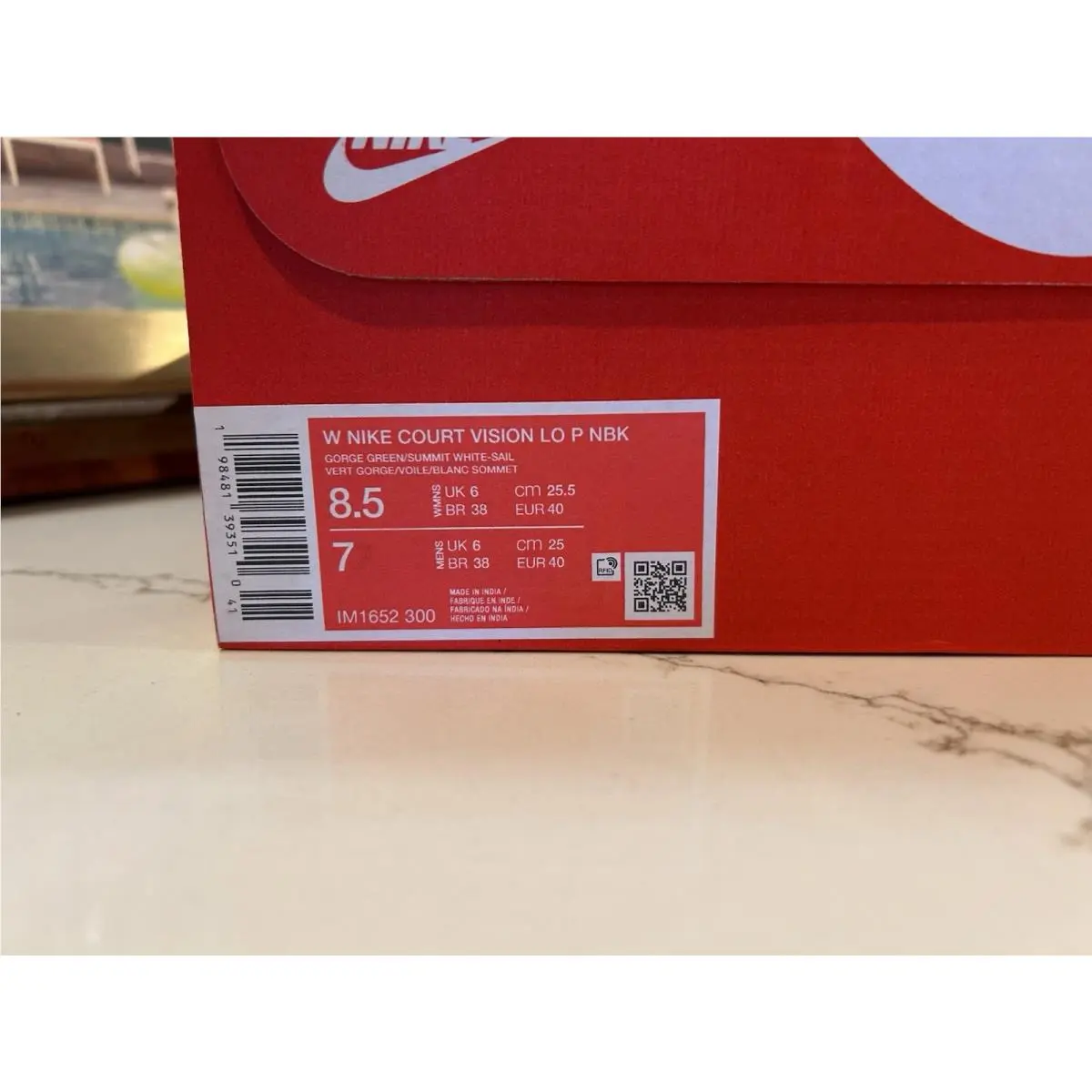 Nike shoes - Nike Court Vision - Court Vision - DH3158-300 - Green, Manufacturer: Vintage Green/White 10