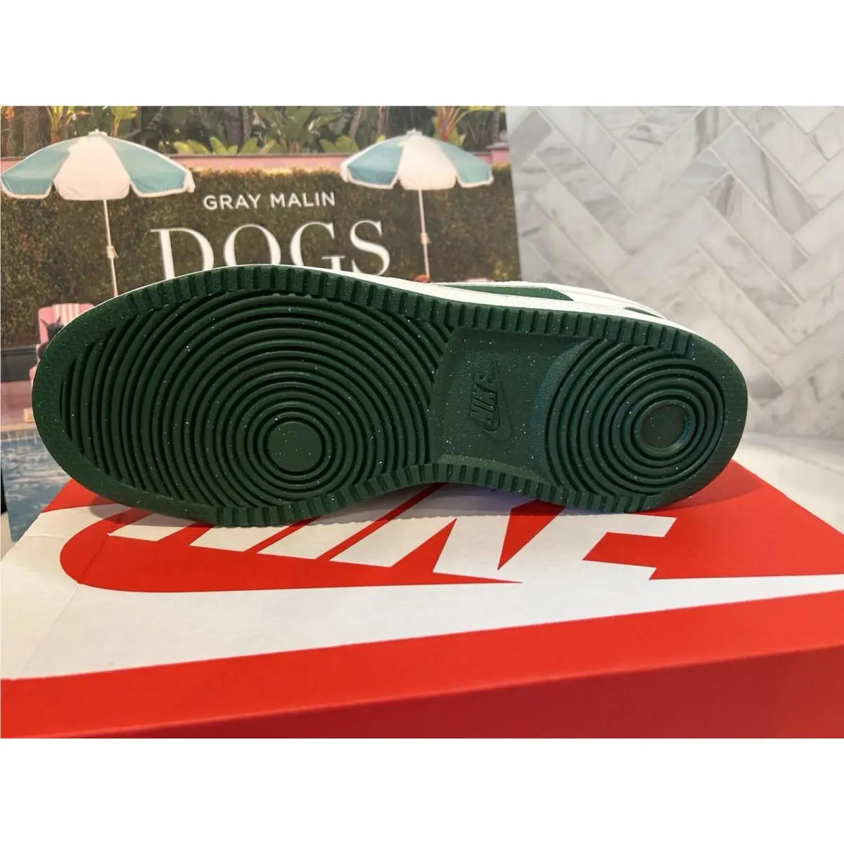 Nike shoes - Nike Court Vision - Court Vision - DH3158-300 - Green, Manufacturer: Vintage Green/White 8