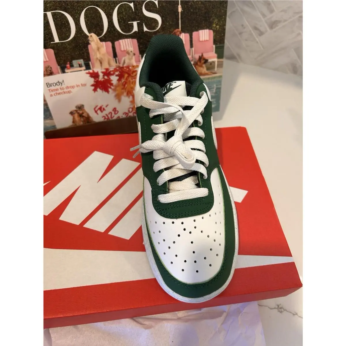 Nike shoes - Nike Court Vision - Court Vision - DH3158-300 - Green, Manufacturer: Vintage Green/White 1