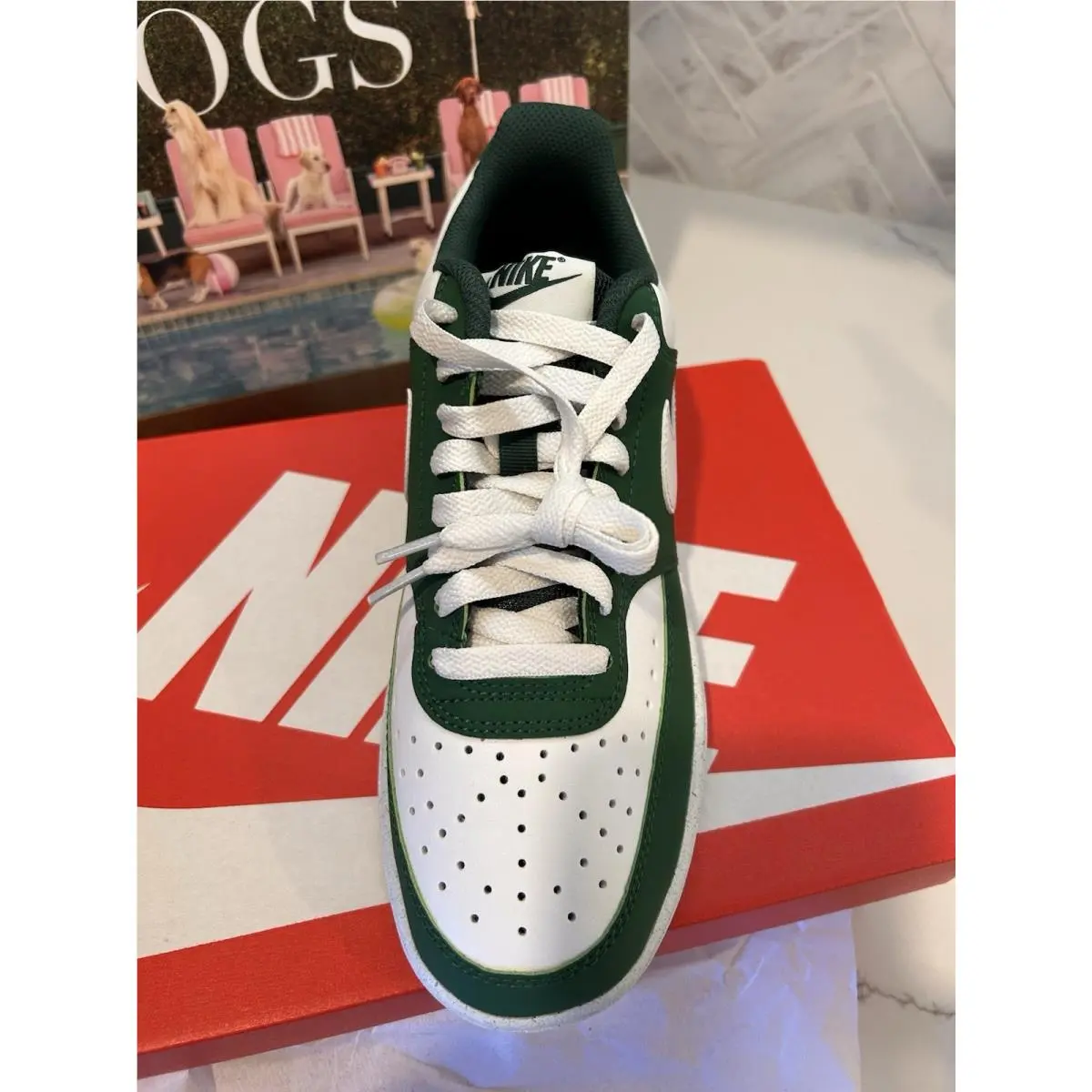 Nike shoes - Nike Court Vision - Court Vision - DH3158-300 - Green, Manufacturer: Vintage Green/White 3