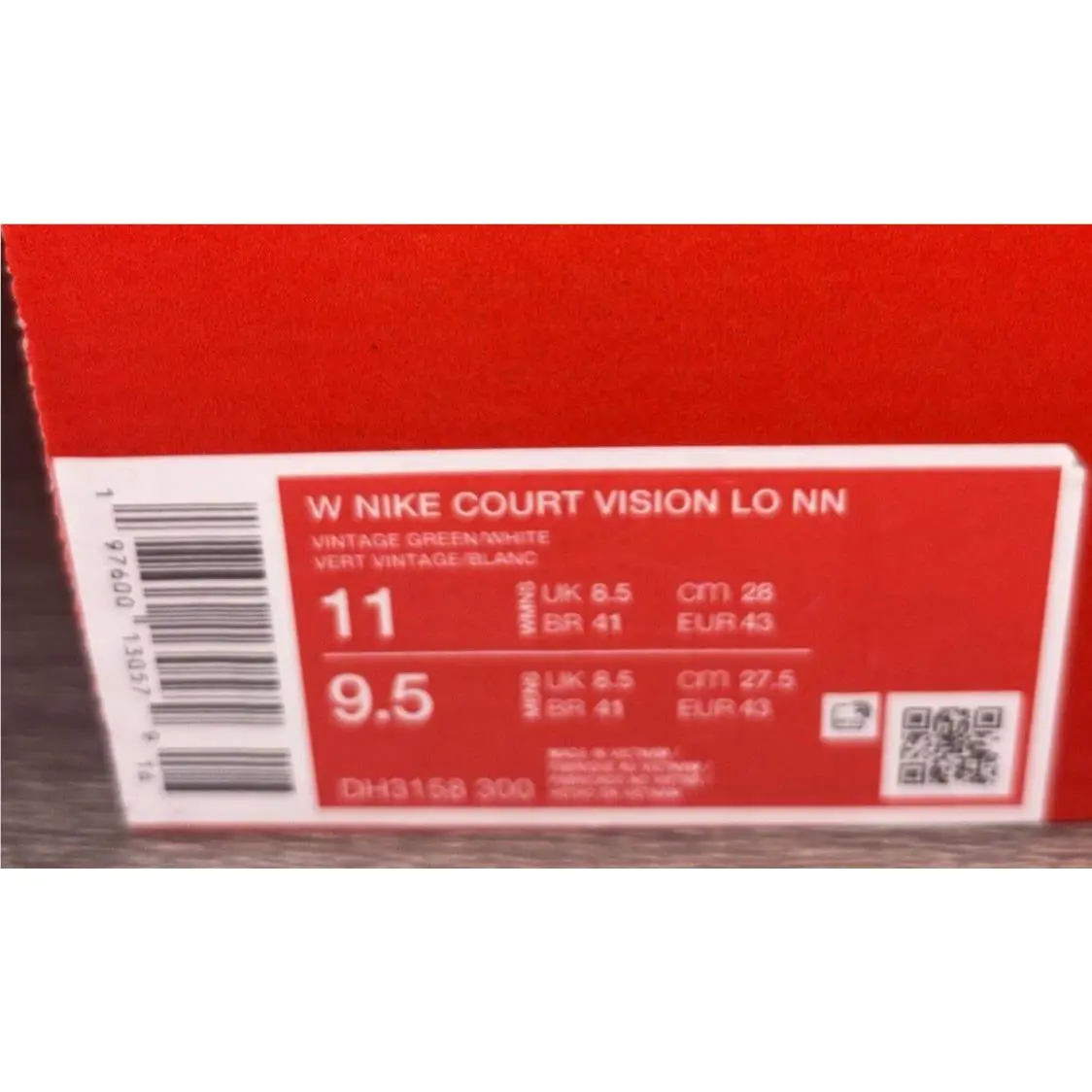 Nike shoes - Nike Court Vision - Court Vision - DH3158-300 - Green (UPC: 197600130579) 1