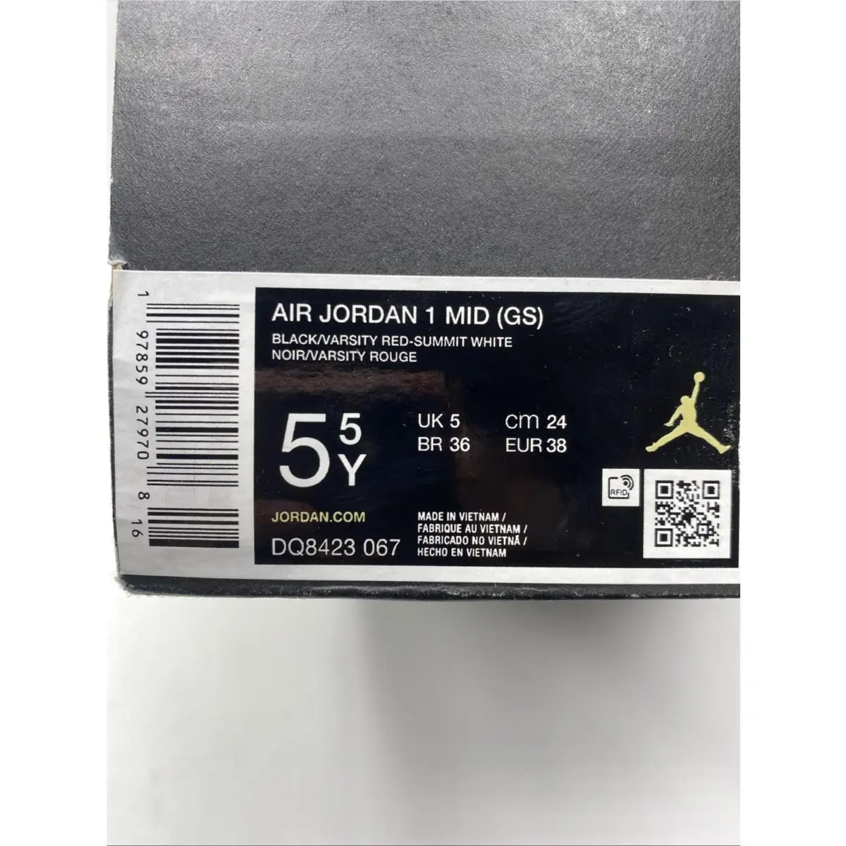Nike shoes - Nike Air Jordan 1 - Air - DQ8423 067 - Black/Varsity Red-Summit White (UPC: 197859279708) 6