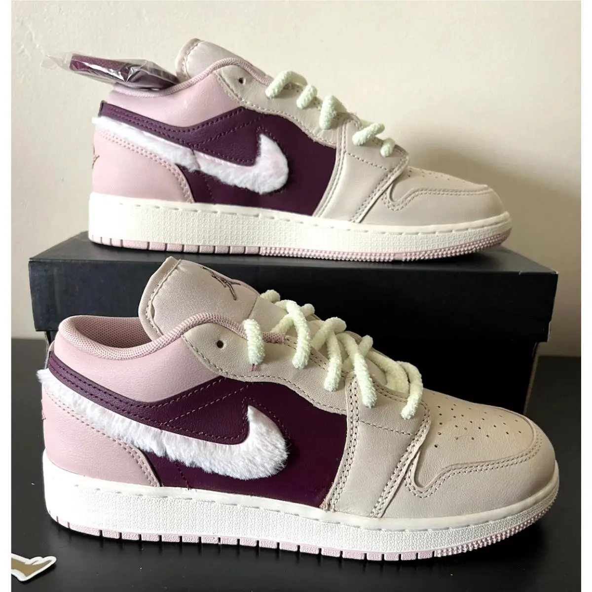 Nike Air Jordan 1 Low SE GS Sneakers FZ3928-200 Pink Foam Youth 6.5/Women’s 8