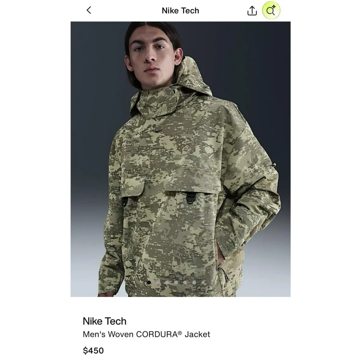 Nike clothing - Nike Tech Woven CORDURA - Tech Woven CORDURA - IF8494276 - Camo 18