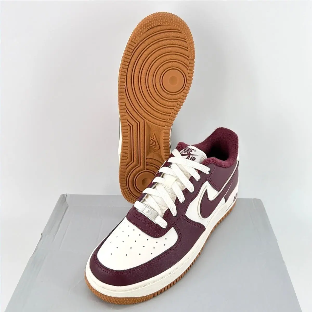 Nike shoes - Nike Air Force 1 - Air Force - White, Maroon 0