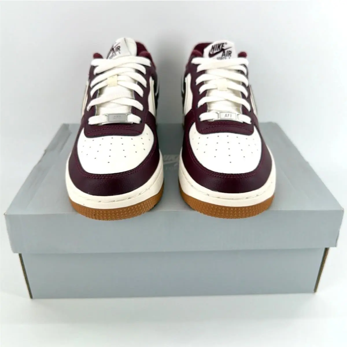 Nike shoes - Nike Air Force 1 - Air Force - White, Maroon 1
