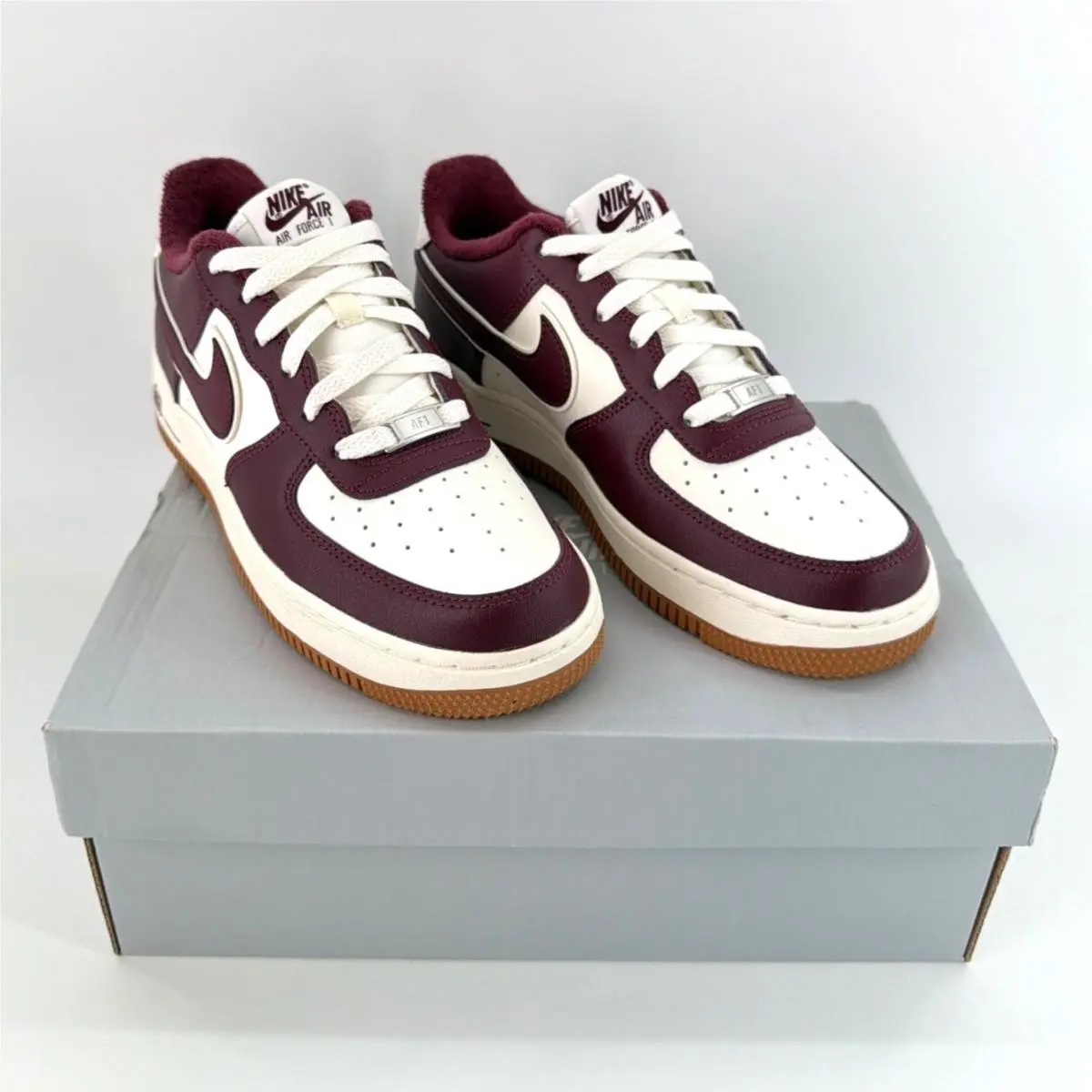 Nike shoes - Nike Air Force 1 - Air Force - White, Maroon 2