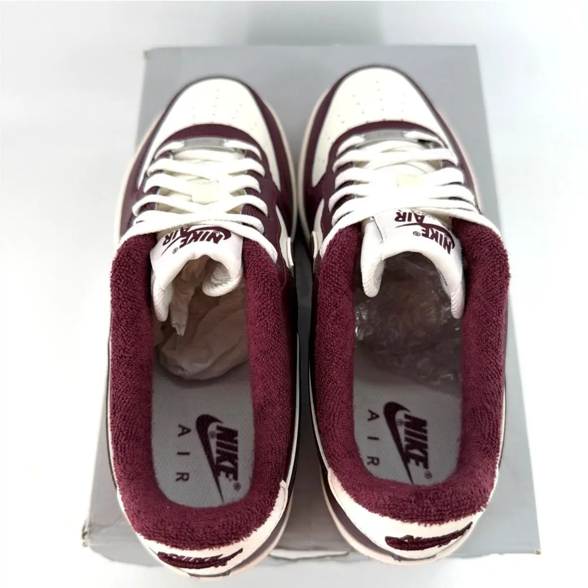 Nike shoes - Nike Air Force 1 - Air Force - White, Maroon 4