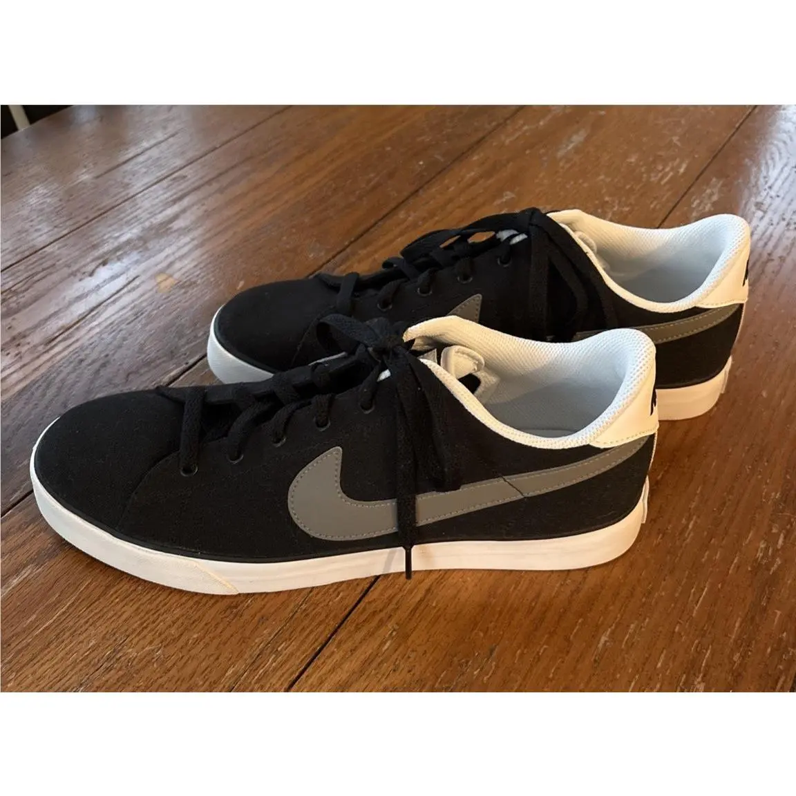 Men’s 12 Nike Sweet Canvas Classic Black Charcoal White Shoes