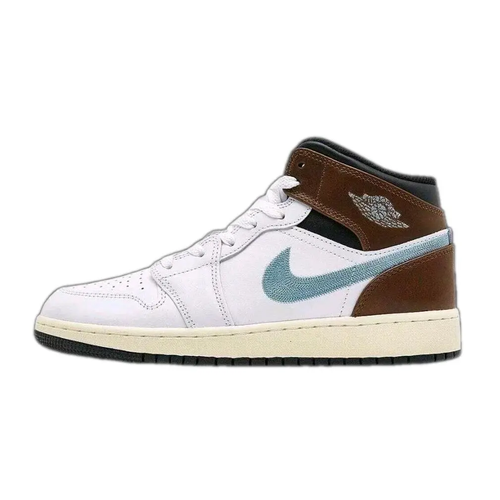Nike shoes - Air Jordan 1 Mid SE - FQ8162-142 - White/Blue Grey-Black (UPC: 196975603572) 2